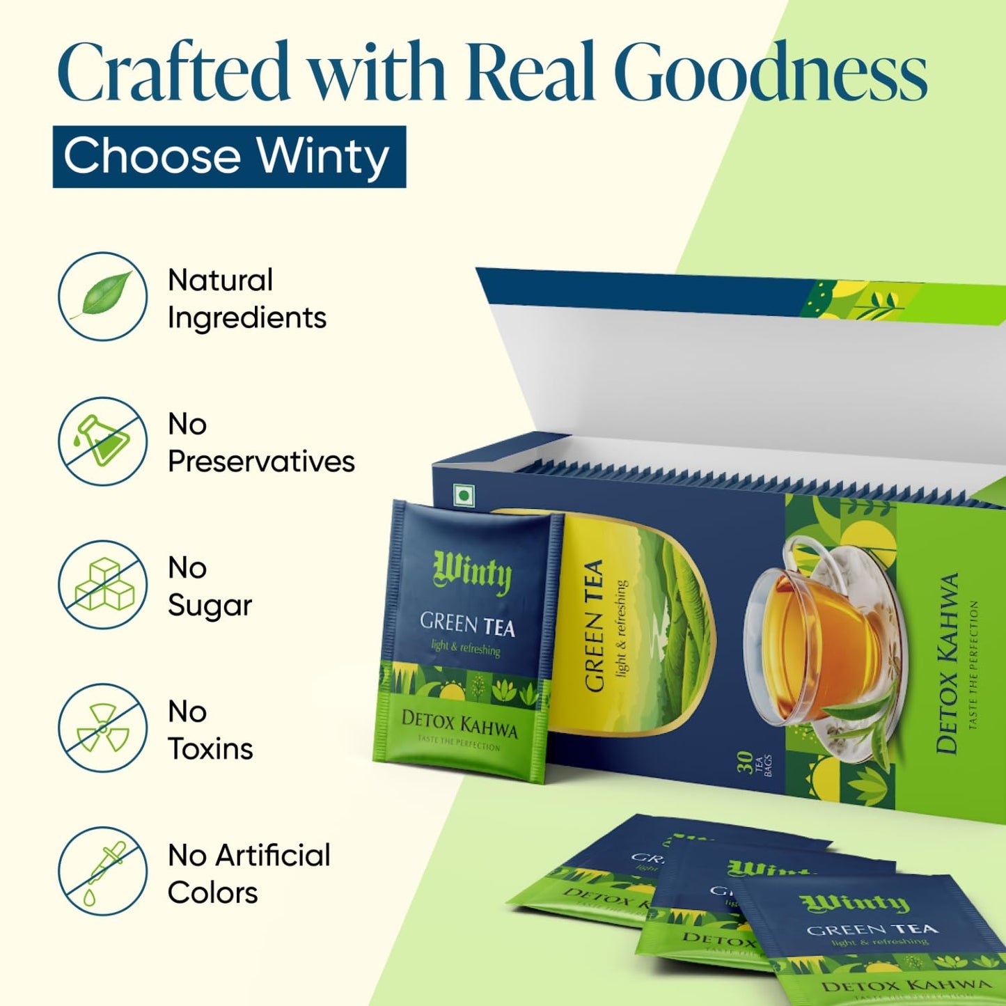 Leeford Winty Green Tea (30N X 1.7g EACH)