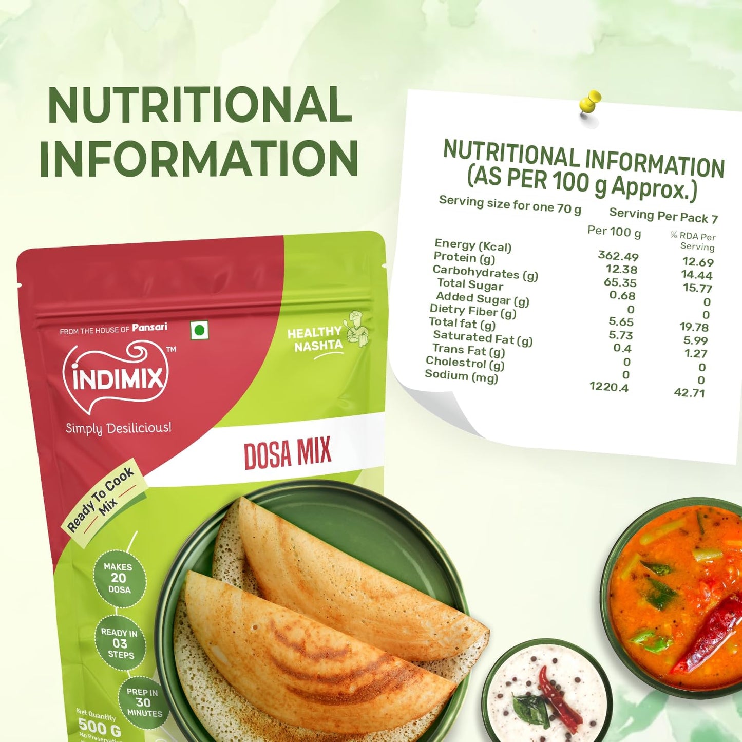 Pansari Indimix Dosa Mix 500g