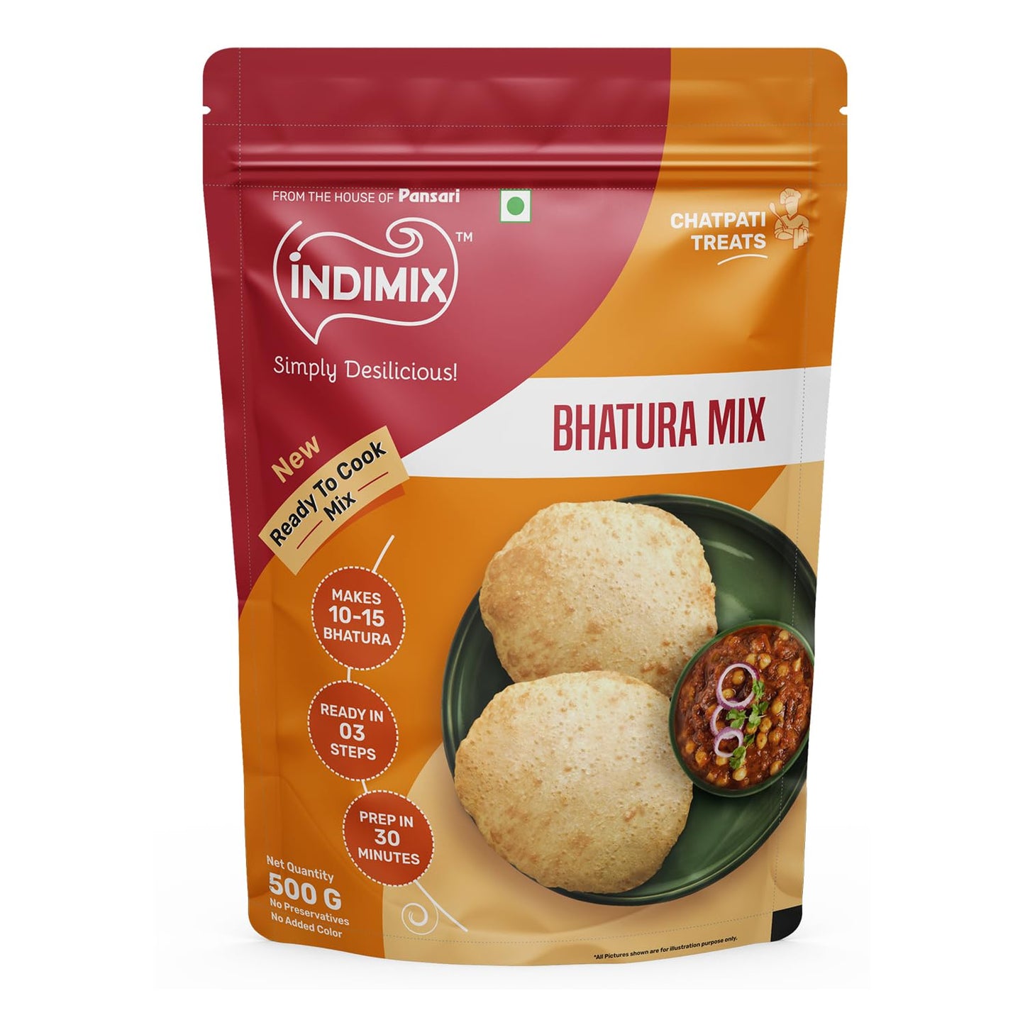 Pansari Indimix bhatura mix 500g