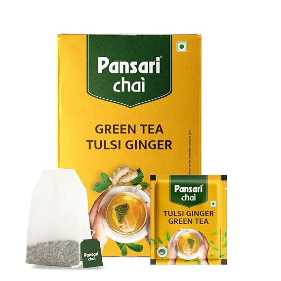 Pansari Chai Tulsi-Ginger(1.8 g × 25 Tea Bags)