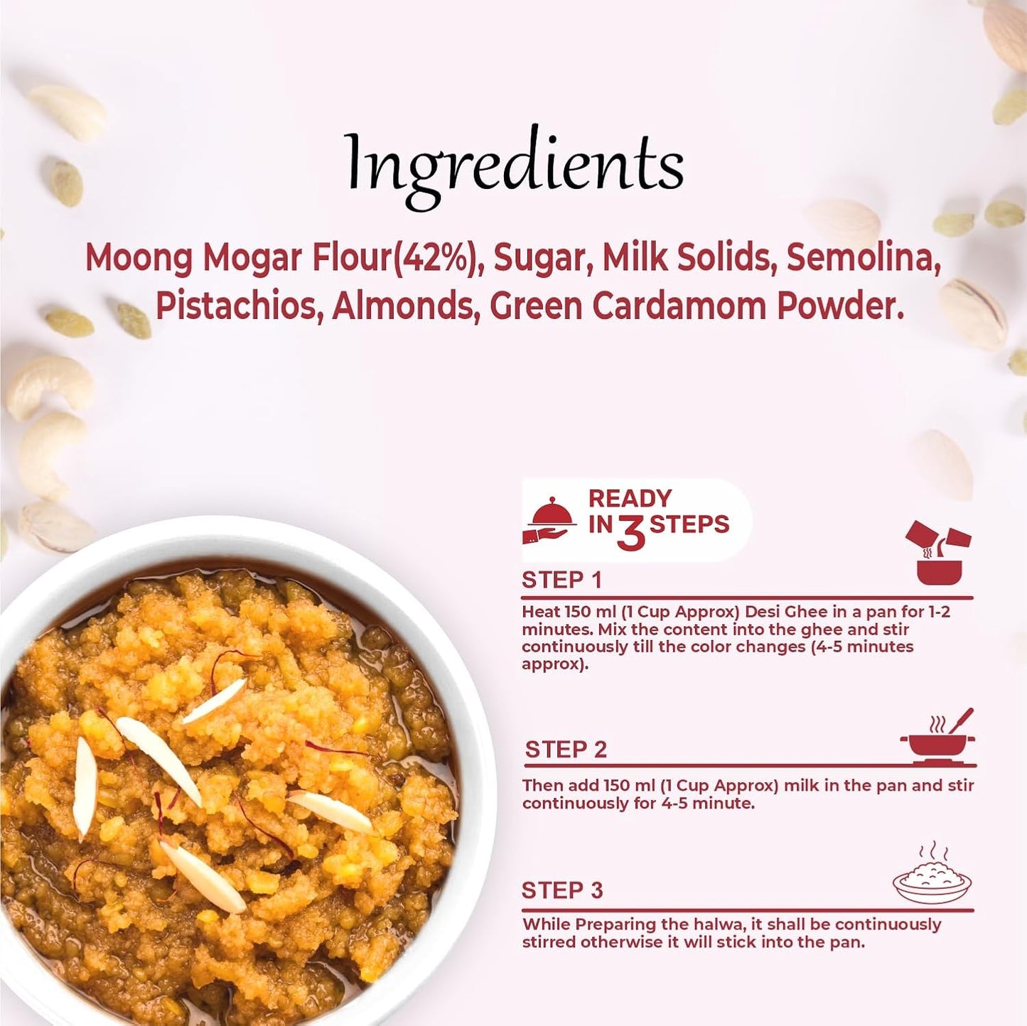Pansari Indimix Moong Dal Halwa Mix 500g