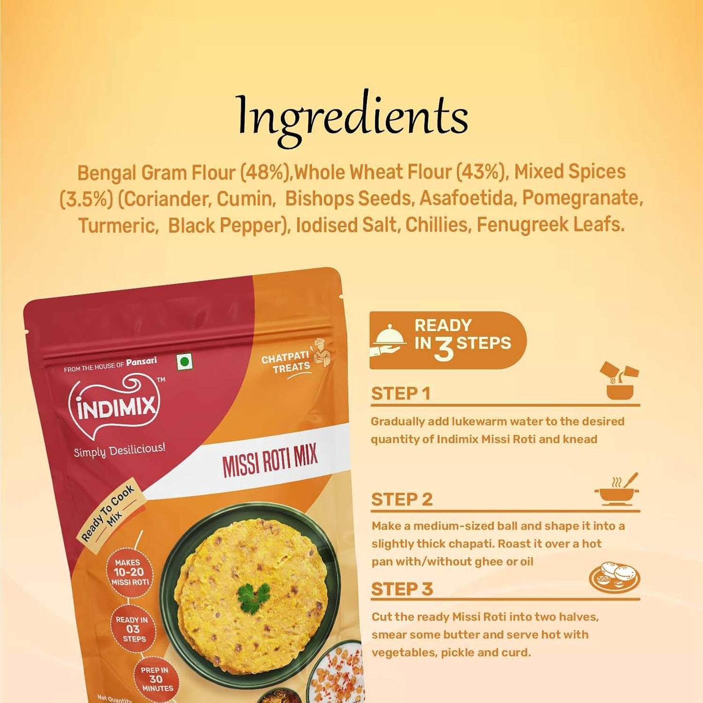 Pansari Indimix Massi Roti 500g