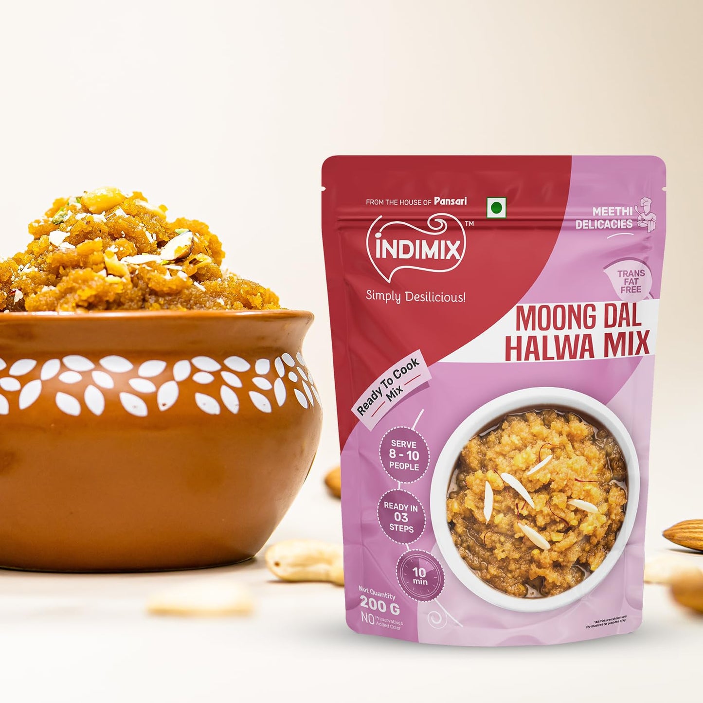 Pansari Indimix Moong Dal Halwa Mix 500g