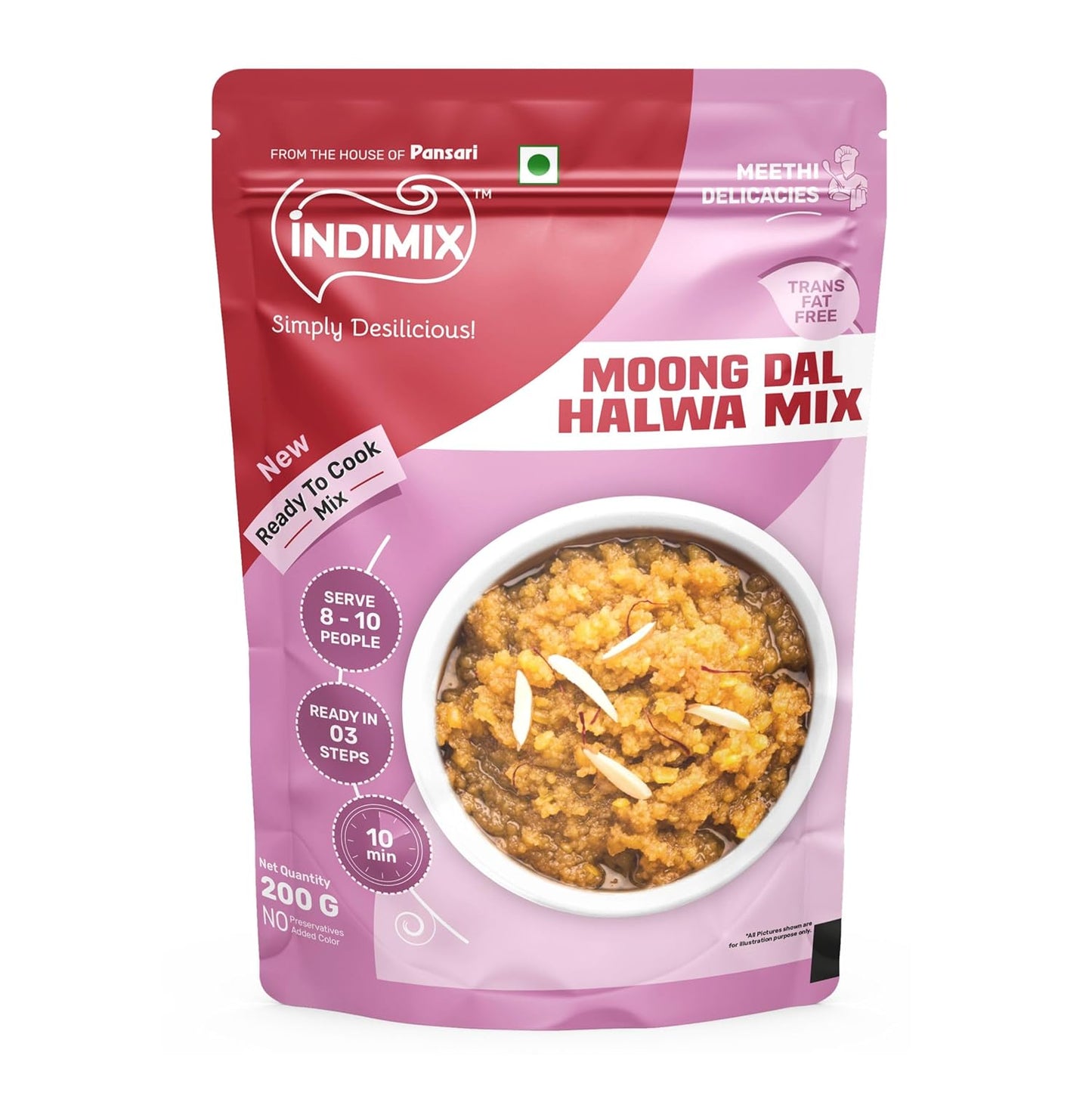 Pansari Indimix Moong Dal Halwa Mix 500g