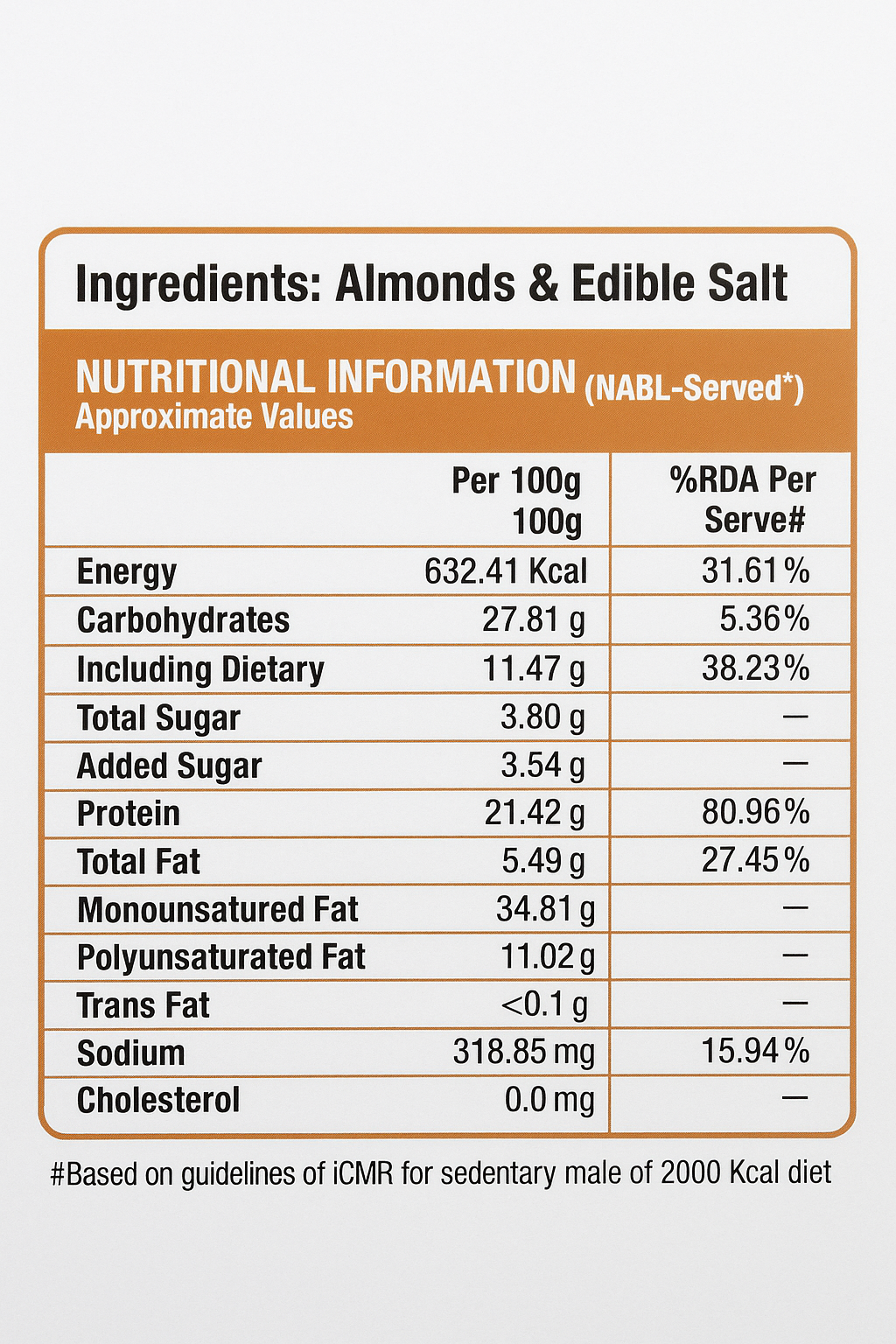 A Cube Almonds 250g