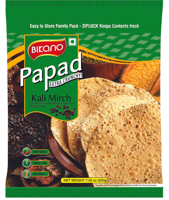 Bikano Papad Kali Mirch 200g