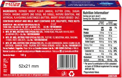 Cremica Shortbread 102g