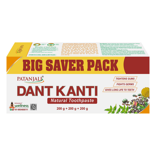 Patanjali Dant Kanti Natural (200g+200g+200g)