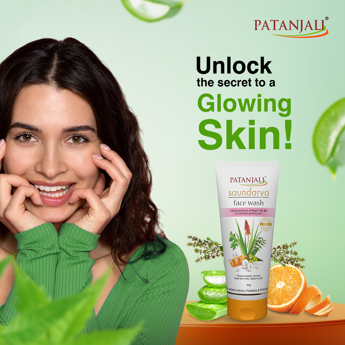 Patanjali Saundarya Face Wash 100g