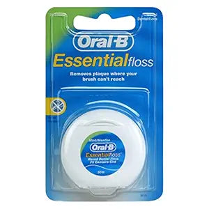 Oral-B Essential Floss Mint | Removes Plaque & Food Between Teeth (Pack of 50M) Mrp145