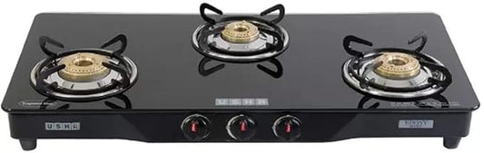 Usha (Gas Stove) Cooktop 3 Burner Glass EBGS-3001