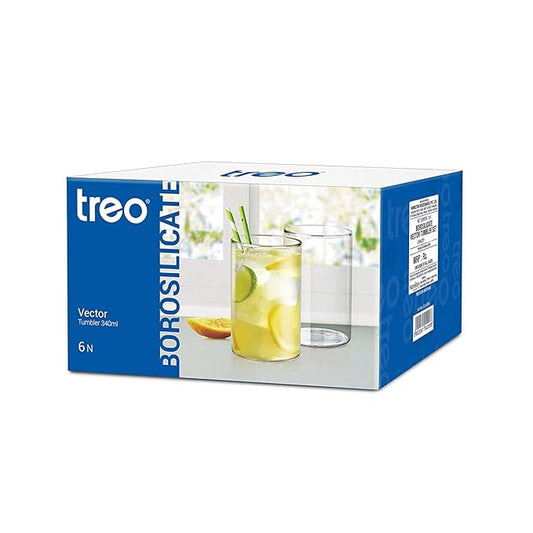 Milton Treo Borosilicate Vector 340 | Tumbler Set | 6Pcs Set