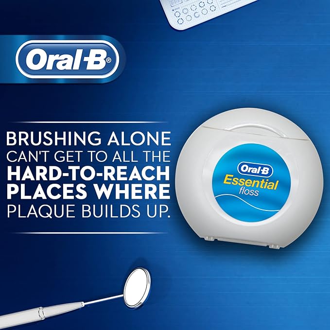 Oral-B Essential Floss Mint | Removes Plaque & Food Between Teeth (Pack of 50M) Mrp145
