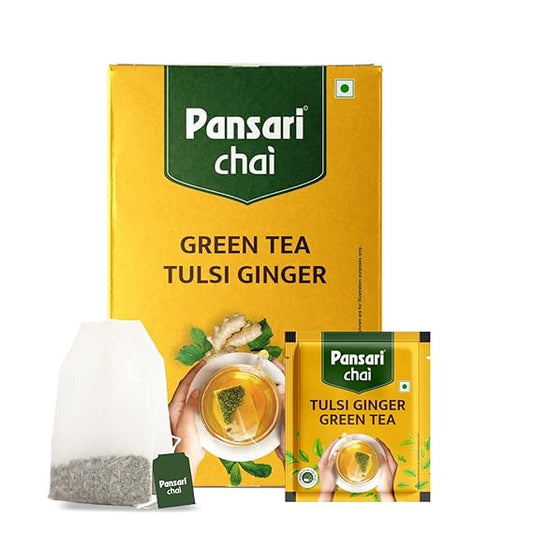 Pansari Chai Tulsi-Ginger(1.8 g × 25 Tea Bags)