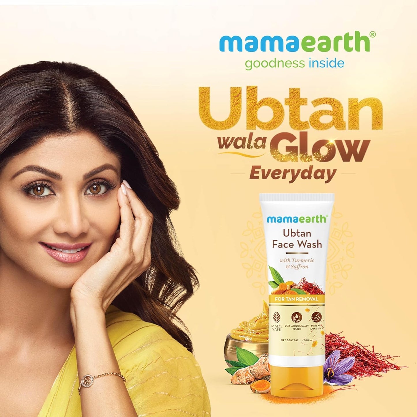 Mamaearth Ubtan Natural Glow FaceWash 100ml