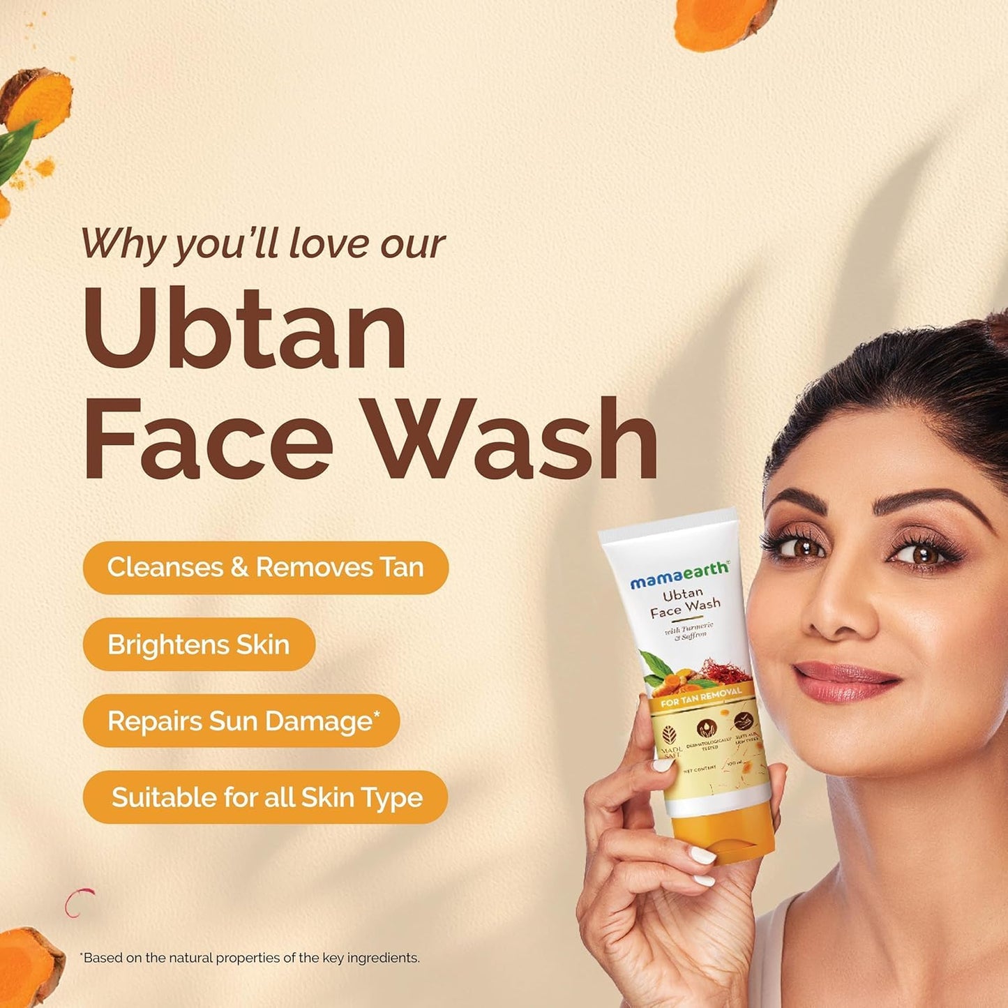 Mamaearth Ubtan Natural Glow FaceWash 100ml