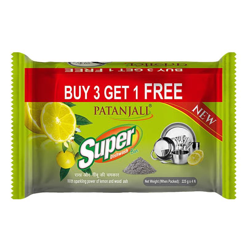 Patanjai Super Dishwash Bar (4N x 225g =900g)