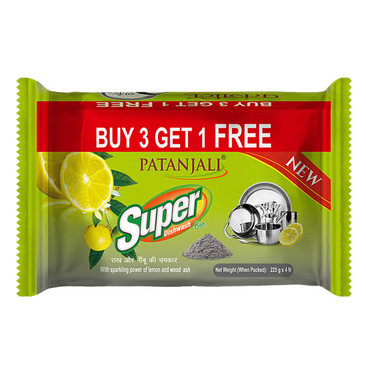 Patanjai Super Dishwash Bar (4N x 225g =900g)