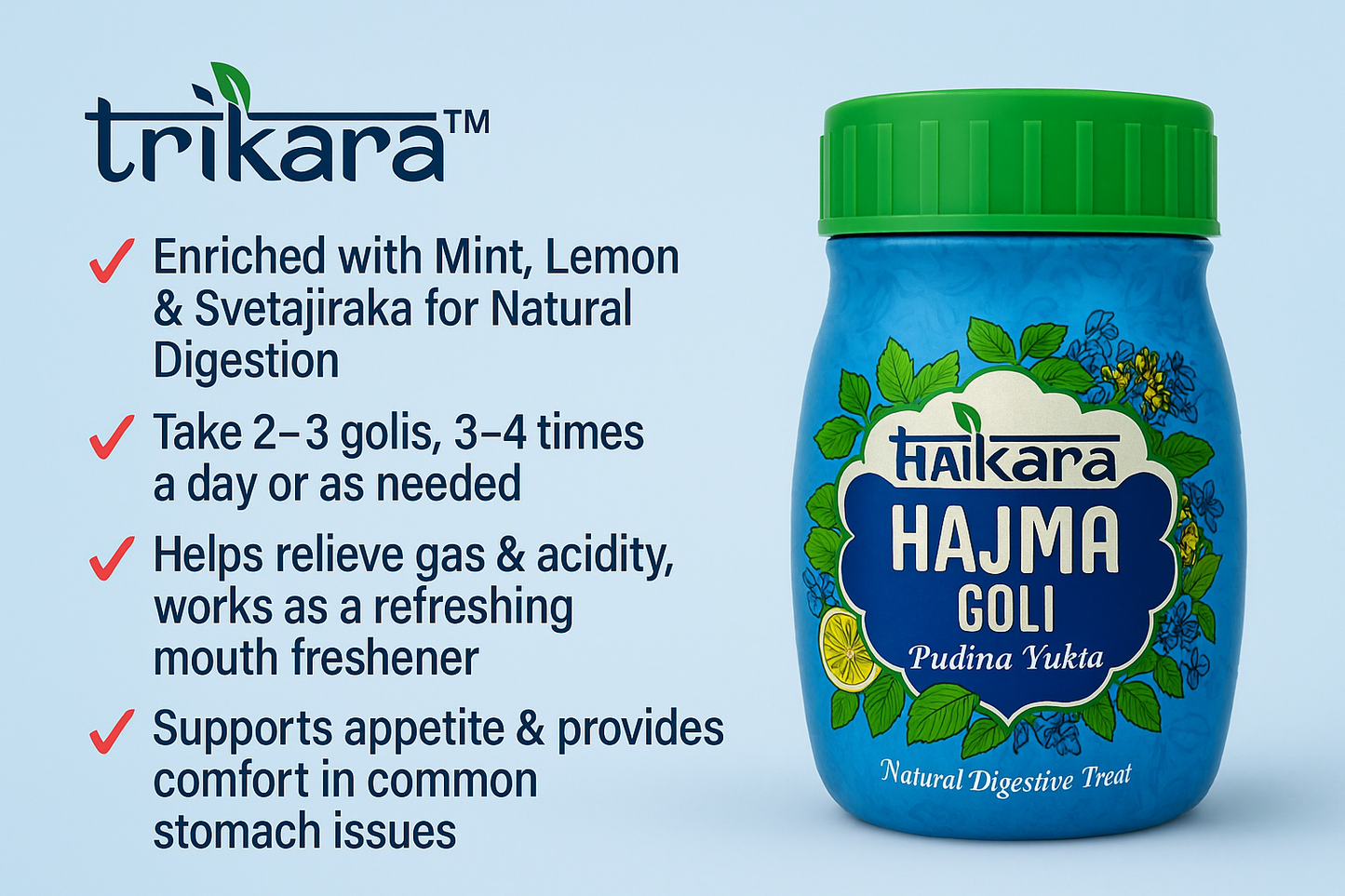 RCM Trikara Hajma Goli 100g | Digestive Candy