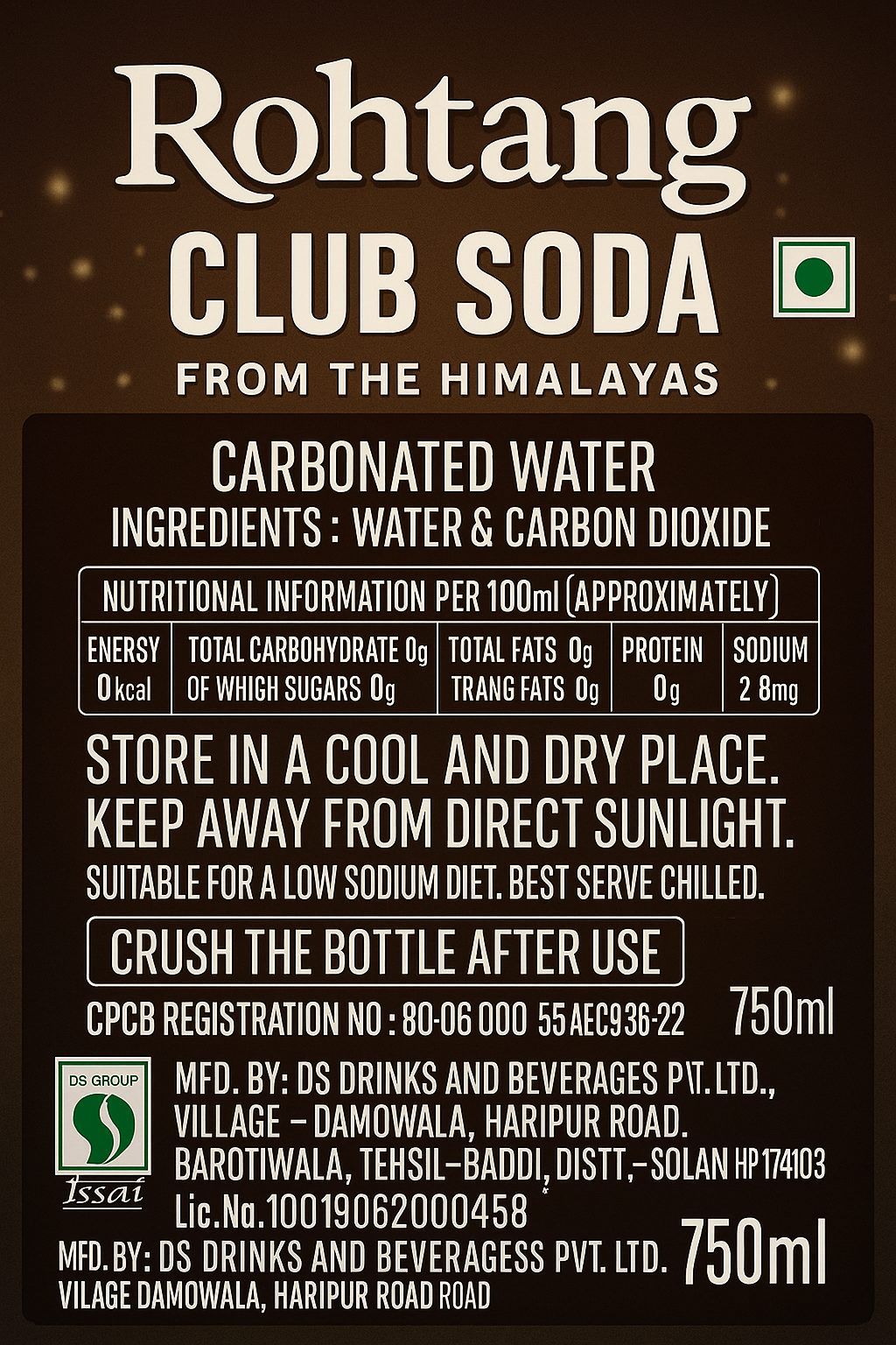 Rohtang Club Soda 750ml