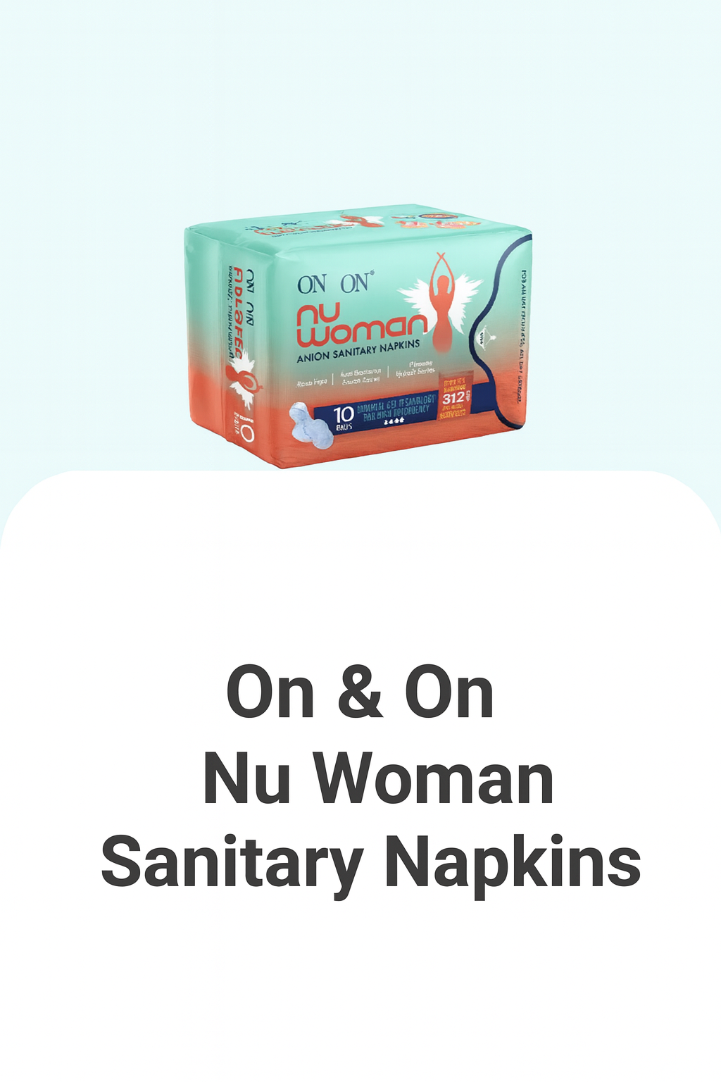 ON&ON Nu-Woman Anion Sanitary Napkins 10 Pads | Extra Large | 312MM