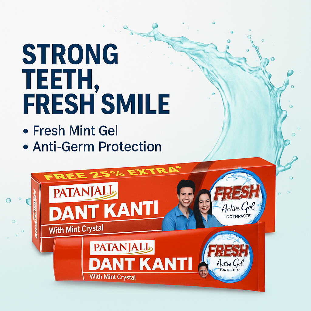 Patanjali Dant Kanti Fresh Gel (80g + 20g Free)