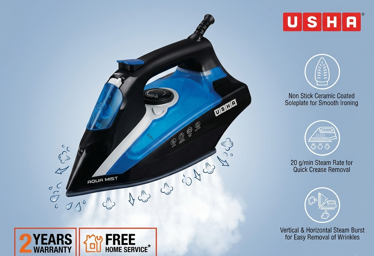 Usha Iron Steam Aqua Mist 2000W