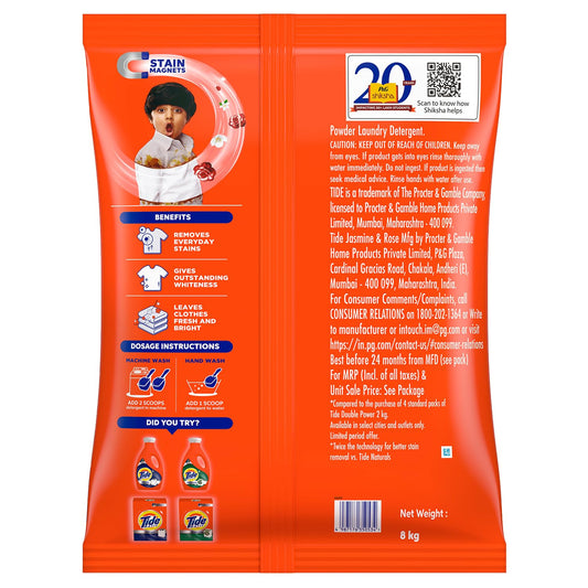 P&G Tide Plus Jasmine & Rose - 8kg Super Saver Pack
