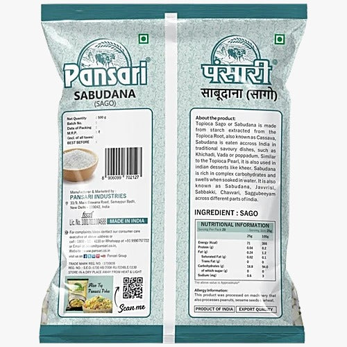 Pansari Sabudana 500g