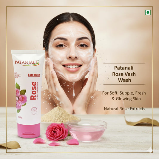 Patanjai Face Wash Rose 100g