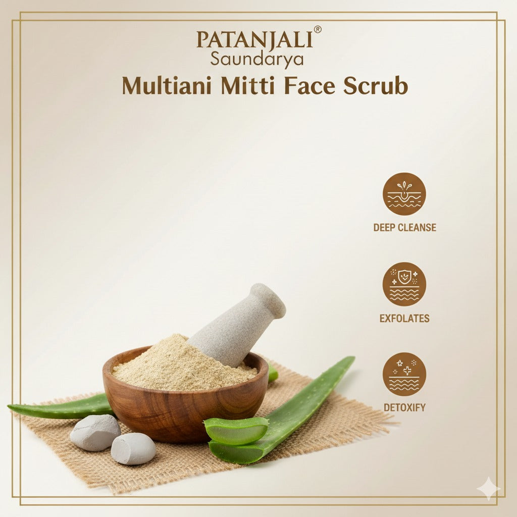 Patanjali Saundarya Multani Mitti Face Scrub 100g