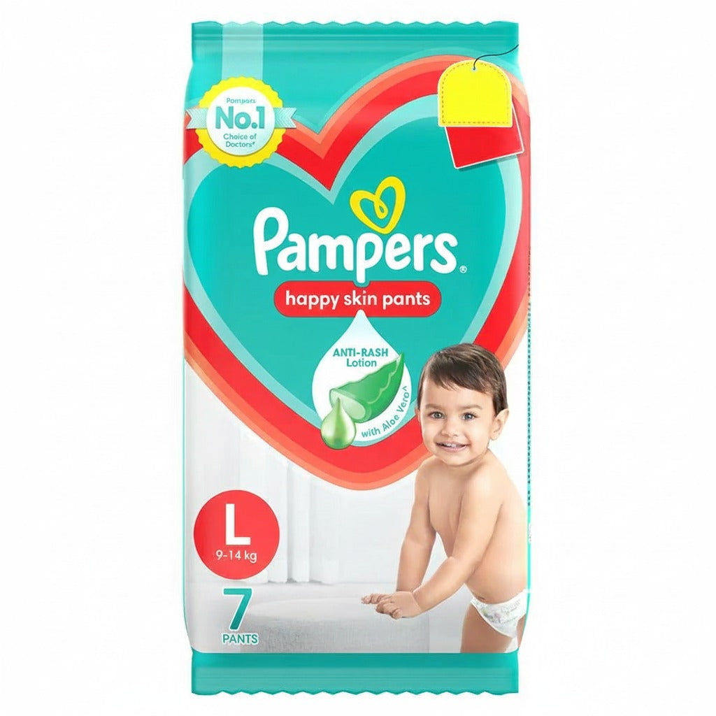 Pampers Happy Sleep Size-L | 7 Pants | Mrp105