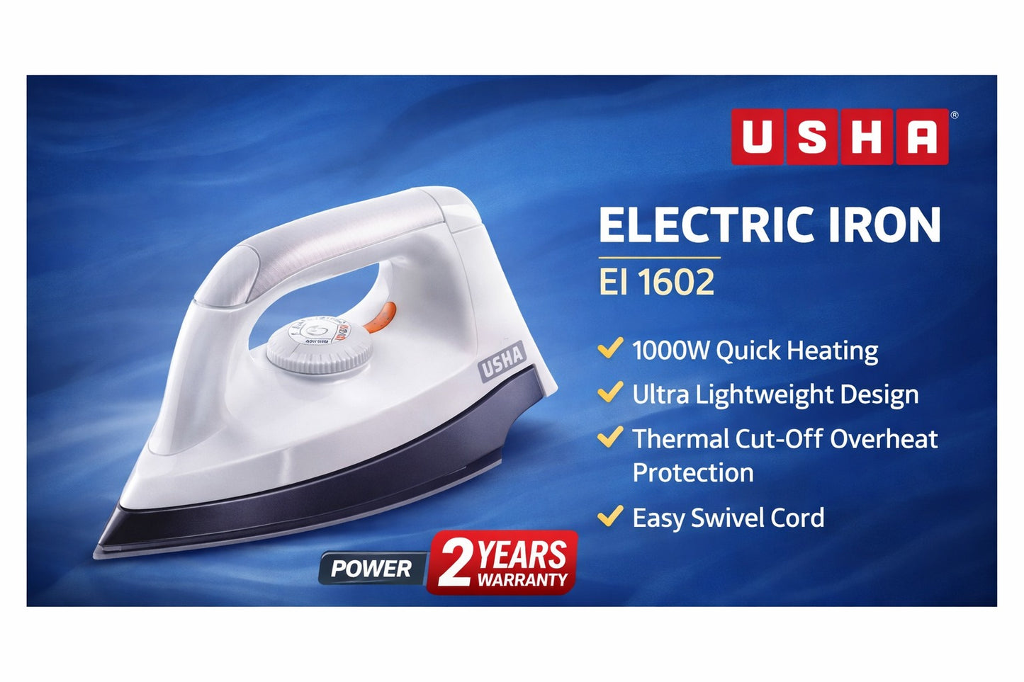 Usha Electric Iron EL1602 1000W