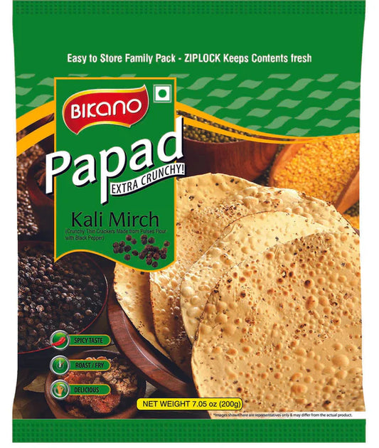 Bikano Papad Kali Mirch 200g