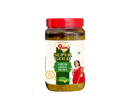 9AM Green Chilli Pickle 900g