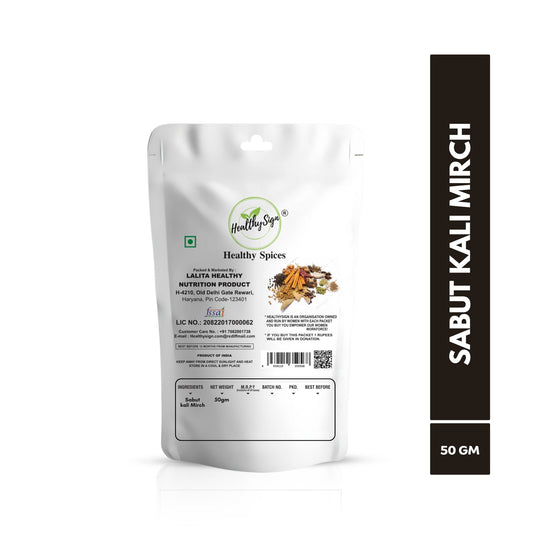 HealthySign Black Pepper Sabut 50g, 100g