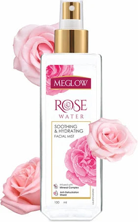 Meglow Rose Water | Soothing & Hydrating | 100ml